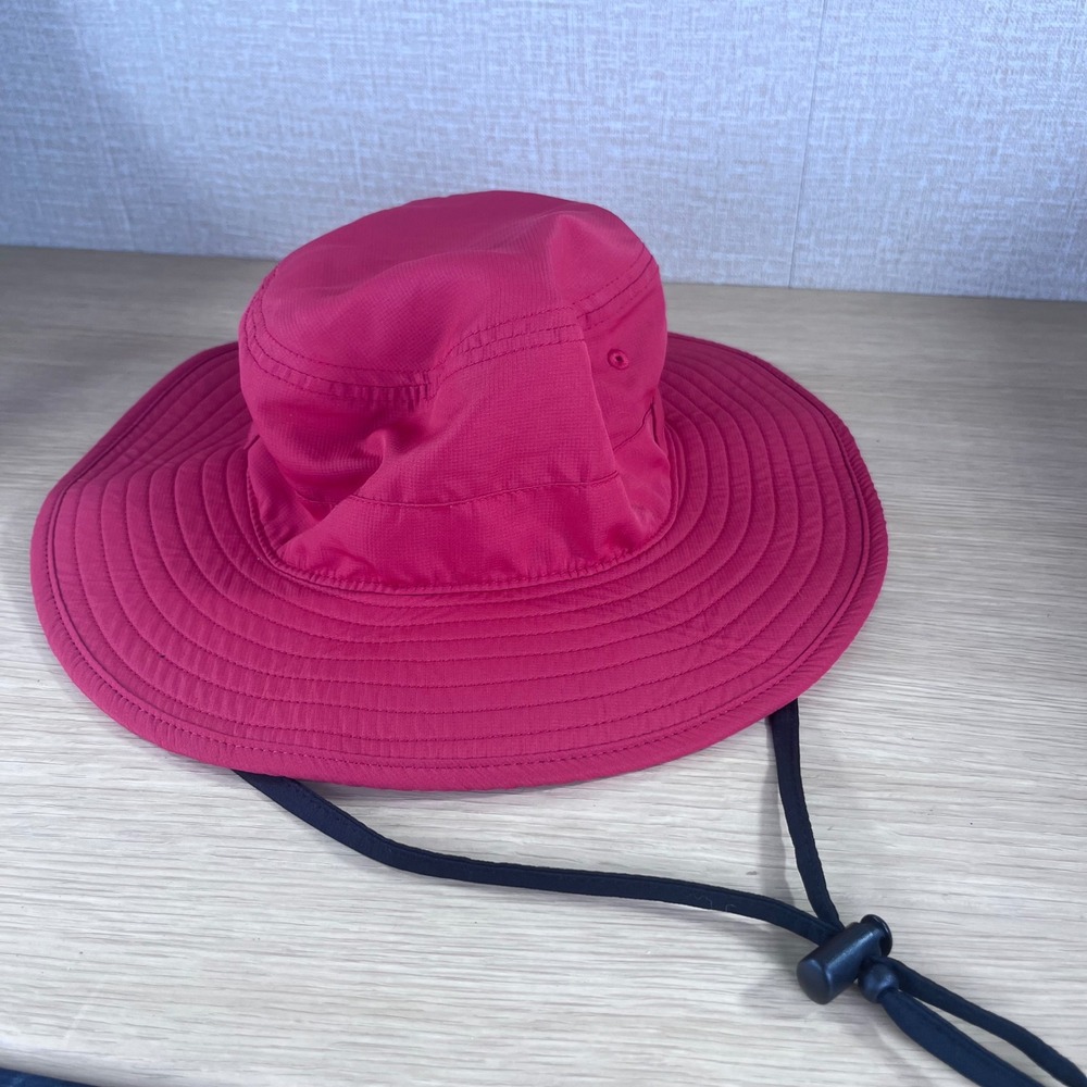 Watermen Red Sun Hat Wide Brim Adjustable Chin Strap Outdoor Hiking Fishing Med